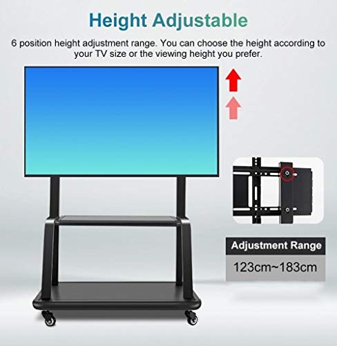 Soporte móvil para TV 32-75 pulgadas altura ajustable negro miniatura 7