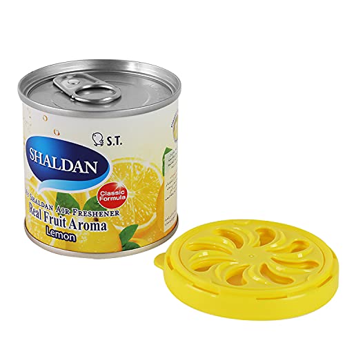 Image of My Shaldan Japanese Room /Car Limonene Gel Natural Air Freshener Cans, Lemon Scent, 80g