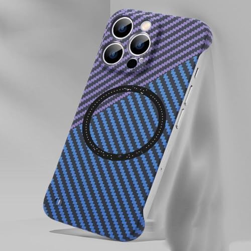 Coque iPhone 12 magnétique ultra fine sans cadre bleu anti surchauffe