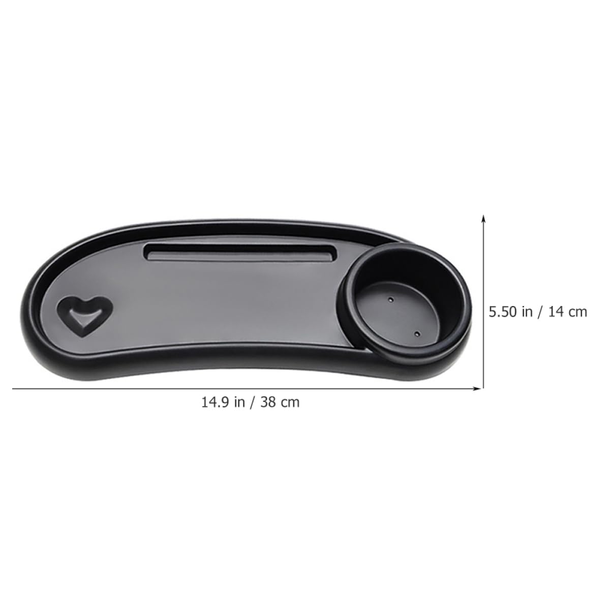 Plateau à Goûter Amovible pour Poussette Bébé, Porte-gobelet Intégré, Plastique Solide Noir, Accessoire Poussette Pratique pour Repas en Promenade, Installation Facile,