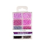 INCLUDES: Eight unique style glass beads matching color scheme in a plastic organizer. MATERIALS: High Quality durable and sturdy glass with a wide variety of colors can provide more choices for your jewelry. DIMENSIONS: Amount of beads are determine...