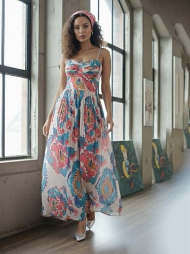 Image of Varanga Women Corset Dress in Abstract Print