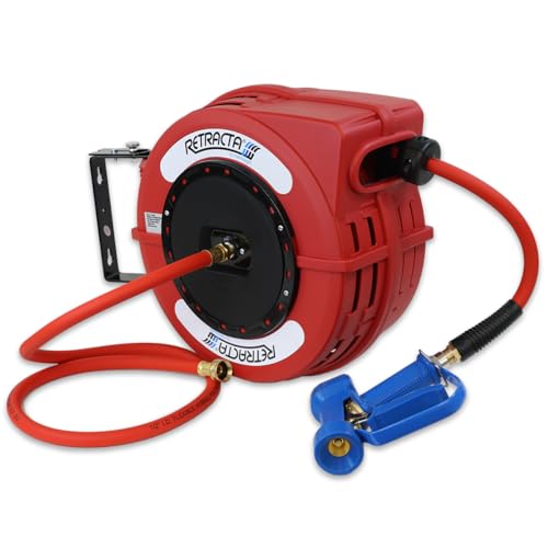 Macnaught C1 Retracta Heavy Duty 300 PSI Retractable Hose Reel For Hot/Cold Water Service - 1/2 inch x 40 ft High Temperature Hose rated to 176°F