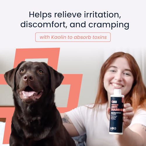 Vets Preferred Anti-Diarrhea & Gas Relief for Dogs – Kaolin Formula to Soothe Upset Stomach & Support Digestive Health – All Breed & Size Dogs – 8 fl oz Liquid – Made in USA