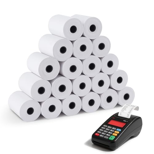 YC Kitchen Thermorollen 57mm x 12mm x 14m - 20 Rollen Kassenrollen - Thermopapier für EPOS-Drucker, POS-Terminal, Kassensystem(20 Rollen)