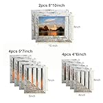 Picture Frame Set 10 pack, Farmhouse Photo Frames, Gallery Wall Frame Collage, 8x10 5x7 4x6 Frames in 3 Different Finishes Picture Frames For Wall or Desk,Rustic White - Image 4