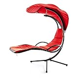 Material: Dach und Bezüge aus Polyester, Auflage aus Textilene, pulverbeschichteter Stahlrahmen