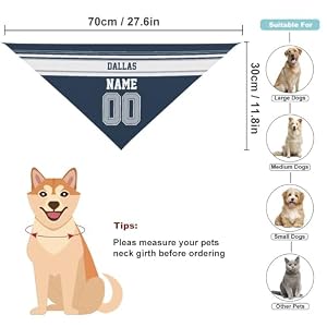 Dallas Personalized Dog Bandana Custom Design Name Number Dog Scarf Personalized Football Dog Bandana Gifts for Dogs Cats Dallas Personalized Dog Bandana Custom Design Name Number Dog Scarf Personalized Football Dog Bandana Gifts for Dogs Cats