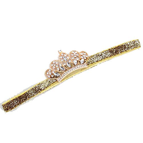 SYGA 1 Piece Baby Girls Headdress Crystal Crown Childrens Girls Hair Band Popular Hair Accessories (Gold) (B08DKRH9B8) Amazon Price History, Amazon Price Tracker