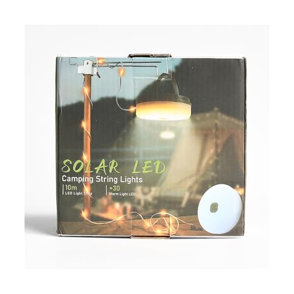 SUBOSI 10m Solarenergie USB 2 in1 Camping Lichterkette Aufrollbar – Bild 12