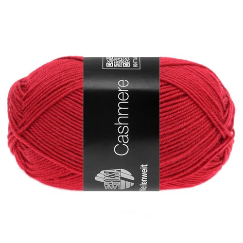 LANA GROSSA Meilenweit 50g Cashmere | Sockenklassiker, waschmaschinenfest | Handstrickgarn aus 70% Schurwolle (superwash), 25% Polyamid & 5% Kaschmir | 50g Wolle zum Stricken & Häkeln | 210m Garn FB6