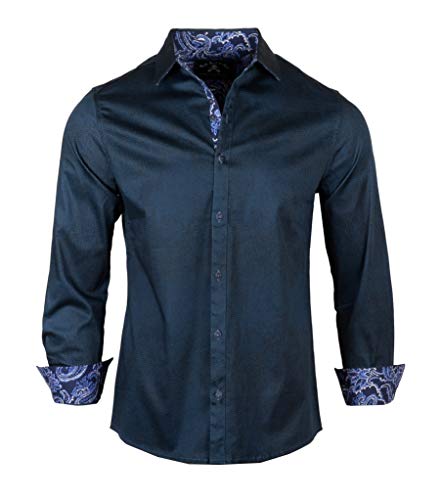 Rock Roll n Soul Men's Fashion 'Animal' Stretch Printed Long Sleeve Button-Up Shirt2