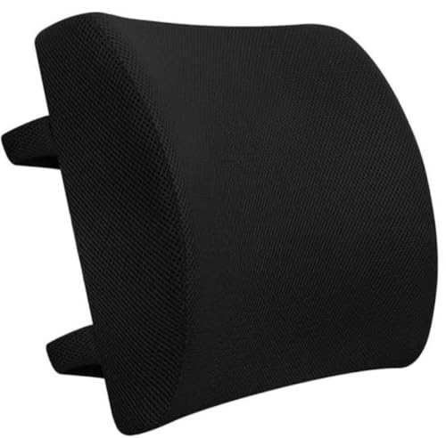Image of Homerz Ergonomic Lumbar Support Cushion for Office Chair & Car Seat | Orthopedic Memory Foam Backrest for Long Sitting & Back Pain Relief (Lumbar Back Seat)