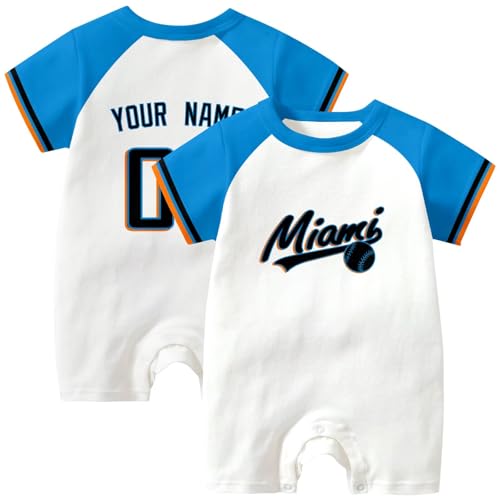 Image of KREDE Baby Clothes Unisex Bodysuit White Custom Name Number for Baby Boys
