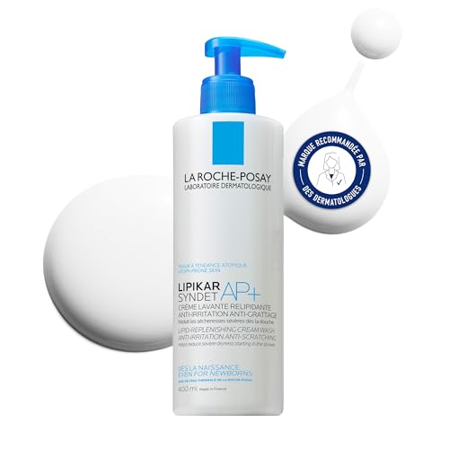 La Roche-Posay - Lipikar Syndet AP+ - Crème Corps Hydratante et Relipidante - Crème Hydratante Corps Anti-irritations - Apaise les Peaux Sujettes à l'Eczéma - A base de Beurre de Karité et Niacinamide