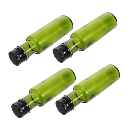 Ciieeo 4 piezas Botella de Aceite de Oliva Botellas de Vidrio Transparentes para Aceite y Vinagre Dispensador Práctico y Ergonómico para Cocina