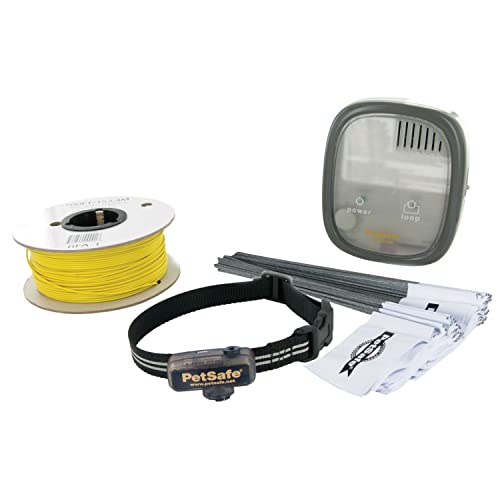 PetSafe - Clôture Anti-Fugue avec Fil pour Petit Chien avec Collier Imperméable - Sangle Réfléchissante - Facile à Installer