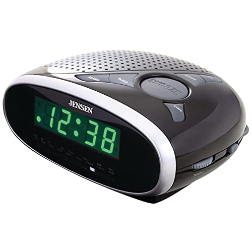 Jensen JCR175 JCR-175 AM/FM Alarm Clock Radio w/0.6 Green LED Display