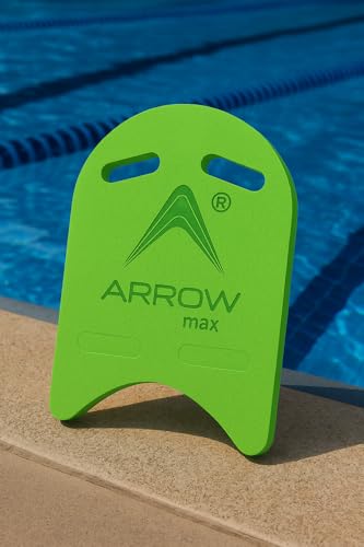 Image of Arrowmax Swimming Kickboard for Kids and Adults - EVA Foam Swim Training Board with Ergonomic Grip - Swim Aid for Beginners and Advanced Swimmers - Lightweight and Durable (Green)