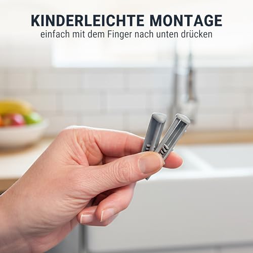 2x Laufschienenanschlag Spülmaschine hinten Endschienenkappen kompatibel mit Bauknecht, Ikea, Whirlpool, Beko Geschirrspüler Ersatzteile 1880580400