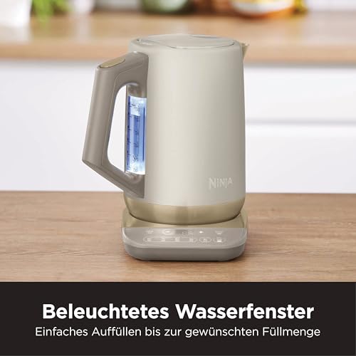 Ninja Perfect Temperature Wasserkocher, 1,7 L, Edelstahl, Schnellkochfunktion, 6 Temperaturstufen, Stonegold – Ansicht 5