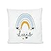 Manufaktur Liebevoll I Kissen Regenbogen mit Namen für Jungen I Namenskissen in 40x40 cm I Besonderes Geschenk und personalisierte Geschenkidee für Jungs und Kinder
