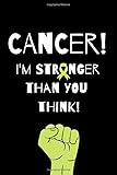 Photo Gallery cancer! i m stronger than you think!: for cancer fighters, breast cancer journal, cancer awareness, gift breast cancer cervical ovarian, cancer survivor journal (110 pages, blank, 6 x 9) Photo Gallery cancer! i m stronger than you think!: for cancer fighters, breast cancer journal, cancer awareness, gift breast cancer cervical ovarian, cancer survivor journal (110 pages, blank, 6 x 9)
