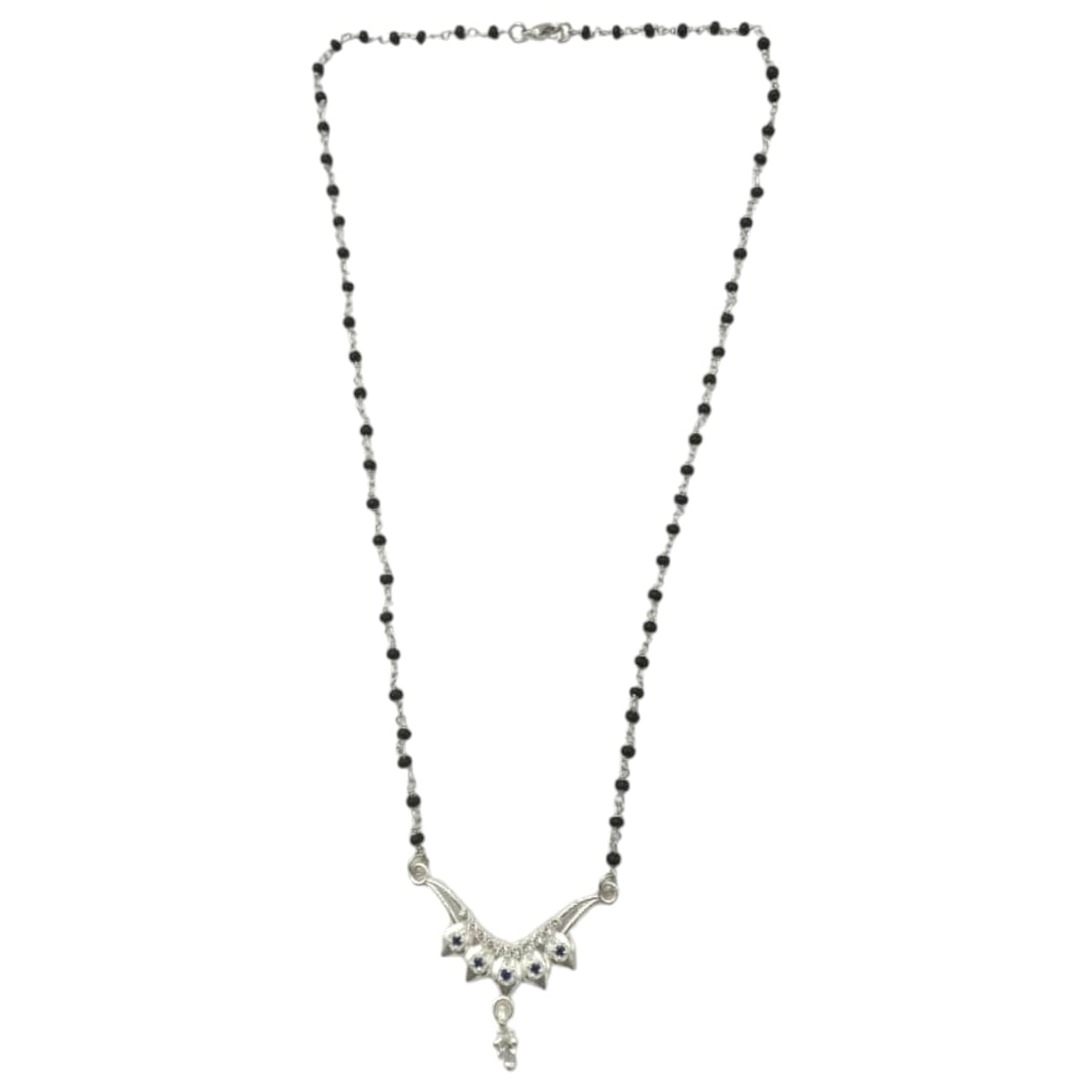 Silver Studdded Leaf Shape Mangalsutra With Chain for Women With Vaishno Devi Sindoor for Karva Chauth-image-43