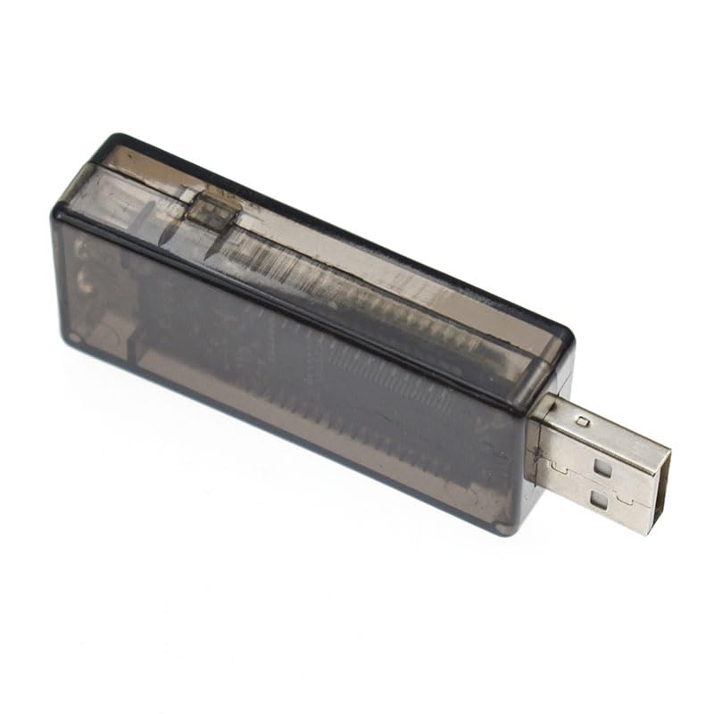 YOURRYONG KWS-V21 USB Current and Voltage Detector, side view showing the transparent casing.