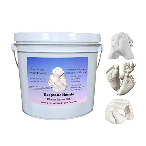 DEESEE(TM)_Home DIY Keepsake Hands Casting Kit,【Ship from USA!!!】, Plaster Statue Molding Kit, Hands Casting Craft for Baby, Child, Parents, Couples, Friends, Wedding, Anniversary