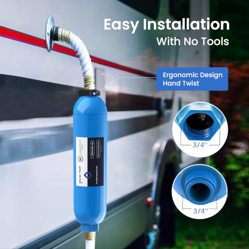 GLACIER FRESH RV/Marine Water Filter with 1 Flexible Hose Protectors 2 Pack by GLACIER FRESH - Used condition - Image 6