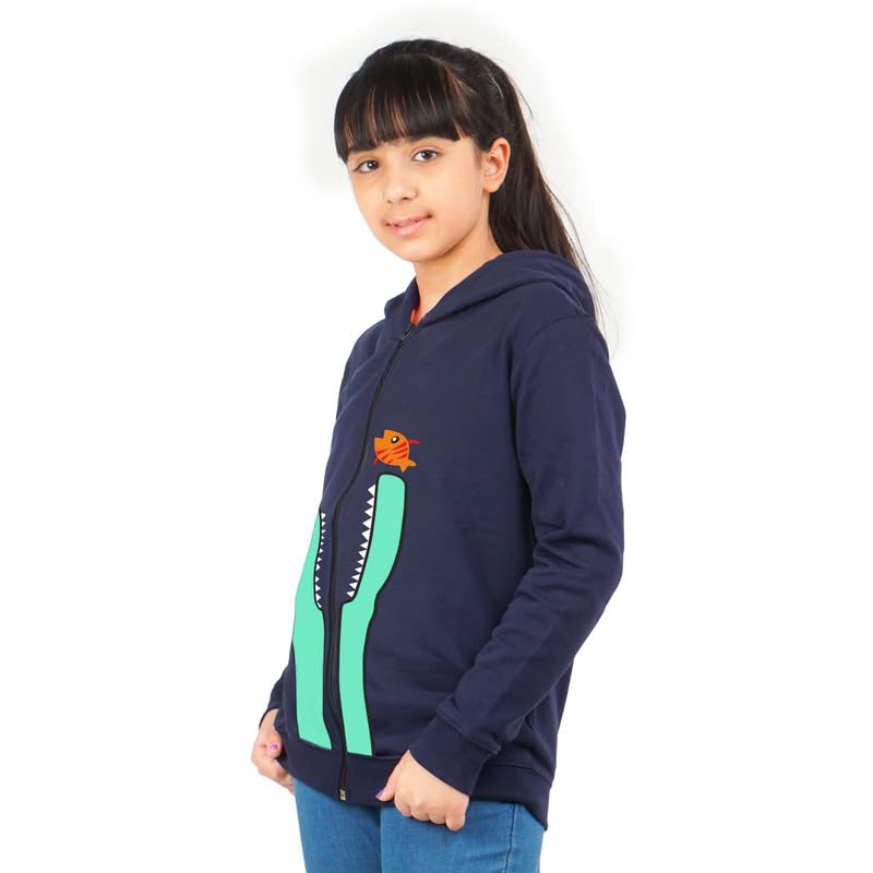 Image of Real Basics Girls Cotton Hooded Sweatshirt (Pack of 1)