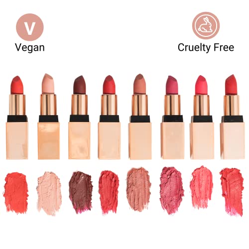 Bossy Cosmetics Vegan Lipstick For Women, Matte, Long Lasting, Hydrating Lip Stick With Vitamin E And Watermelon Seed Oil, Vegan Makeup, Paraben And Cruelty Free (Unstoppable - Orange Red Color) #TOP3