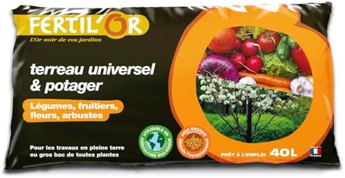 Fertilor Terreau Universel et Potager Pleine Terre ou bac 40 litr...
