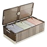 Contenedores De Almacenamiento Para Bajo La Cama - Organizador Plegable para Sábanas y Mantas - Organizador De Zapatos Para Espacio Debajo De La Cama - Para Hogares, Dorms e Inquilinos: Zapatos, Manta