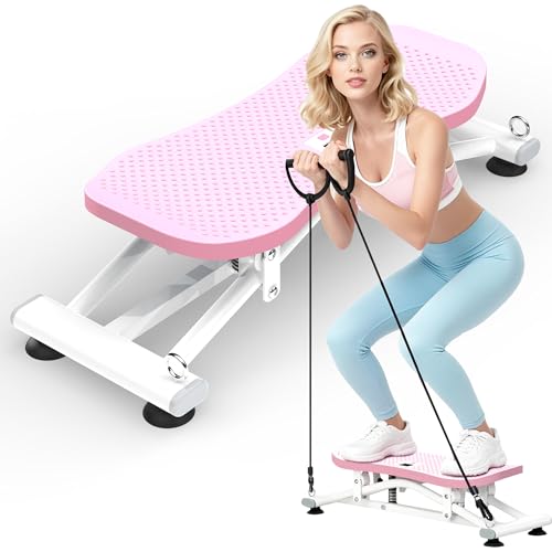 Indoor Ski Simulator with Resistance Bands, Non-Slip Base