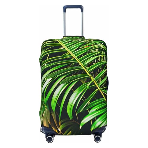 Palm Tree Green Leaves Print Luggage Suitcase Cover Protector Luggage Washable Covers With Concealed Zipper