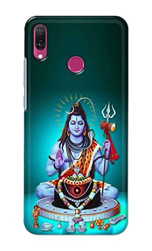 Image of Printed Hard Back Cover Case for Huawei Y6 2019 | Huawei Y6 Prime 2019 Back Cover (Lord Shiva) -1803