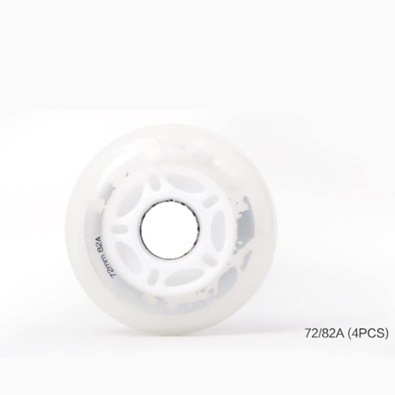 Genérico Ruedas de Repuesto para Patines en Línea Exterior Interior 4 Ruedas de Patinaje Recreativo de Calle con Luz Led de 72 mm, 82 A
