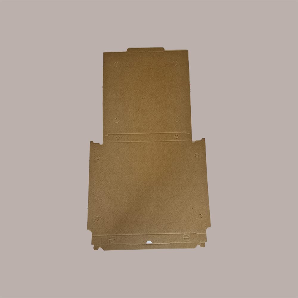 Lucgel Boîtes à pizza à emporter, 33 x 33 x 3 cm, carton Havane naturel, style vintage, lot de 100 pièces