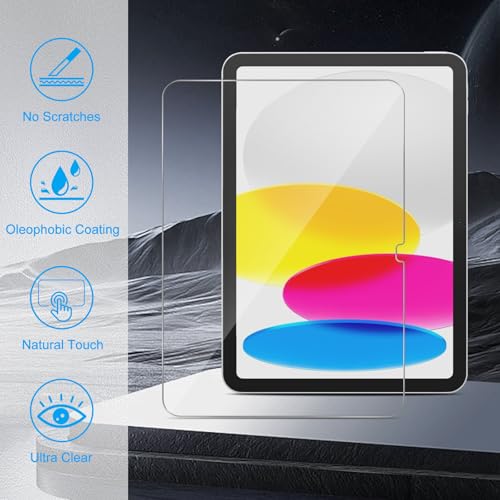 XunyLyee 2 Stück, Panzer Schutz Glas für iPad A16 11. Generation Modell 2025/ iPad 10. Generation Modell 2022 (10.9 Zoll) Displayschutz Schutzfolie