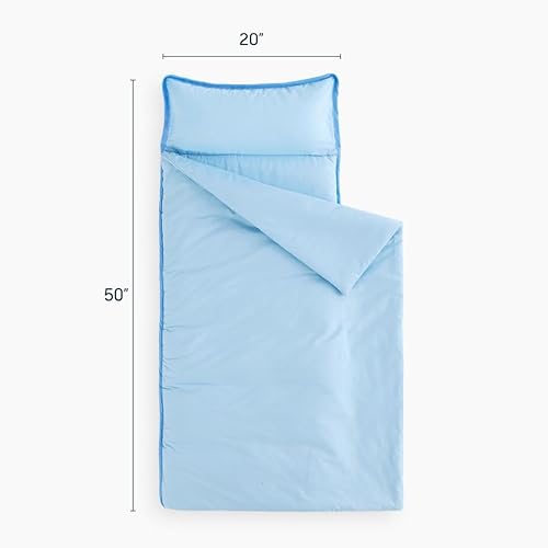 Miniatura 2 de Wake In Cloud - Tapete para siesta gris claro con almohada extraíble para niños pequeños, guardería, preescolar, saco de dormir, color liso gris