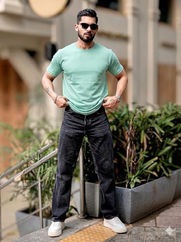 Image of RodZen 100% Pure Cotton Round Neck Regular Fit Plain Solid Half Sleeve T-Shirt Combo for Men & Boys (Pack of 2,3,4 Available in Size S to 2XL)