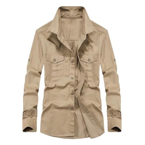 Chemise casual homme grande taille confortable pour le travail en mi-saison