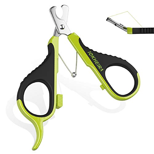 Cat Nail Clippers for claws with Sharp Stainless Steel ,kitten nail clipper ,Professional Pet Nail Clippers, Cat Claw Trimmers for Rabbits, Guinea Pigs, Birds, Puppies, Kittens and Small Animals (Green)