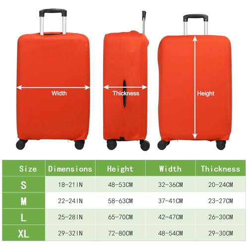 Housse de bagage élastique résistante aux rayures couleur orange rouge - 2