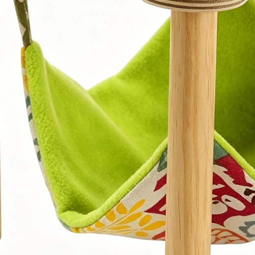 Hamaca para hámster colgante: solucione la falta de espacio y juego en la jaula con madera 8