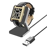 Lamshaw Stazione Magnetica per Orologio Ice Smart TKS 2.0 1.41 Pollici SmartWatch- Ricarica rapida e fissaggio stabile (nero)