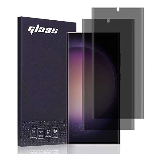 FiiMoo Protector de Pantalla Privacidad para Samsung Galaxy S23 Ultra/Galaxy S22 Ultra, [2 Piezas][Reconocimiento de Huellas Dactilares][Cobertura Total] Privacidad Anti Espía Protector Pantalla