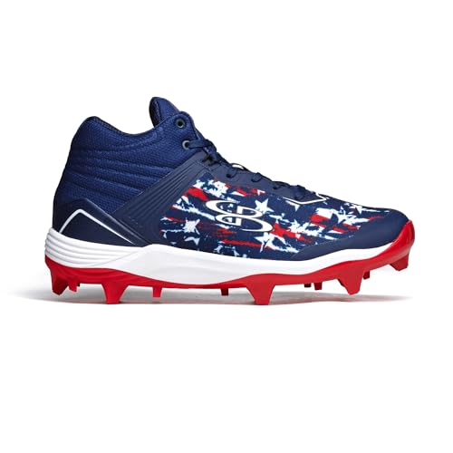 Boombah Viper Men's USA Shooting Stars Molded Cleat Mid - Multiple Color Options - Multiple Sizes3